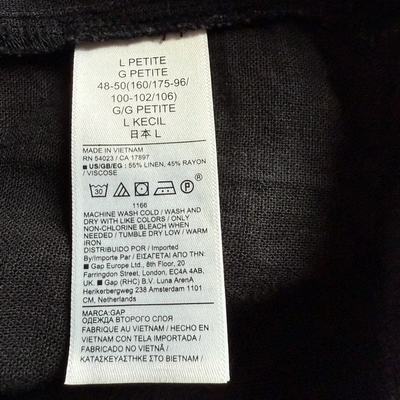 NWOT GAP LP Linen/Rayon Halter Column Maxi Dress - Picture 4 of 4